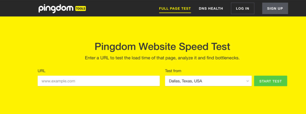 Đo tốc độ load website bằng Pingdom Tool