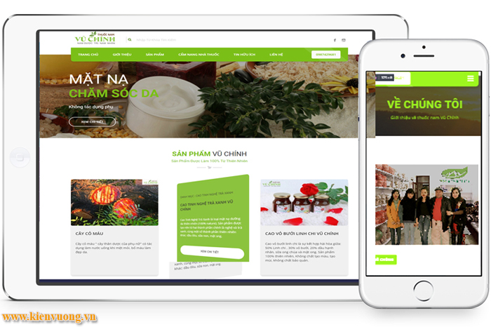 thiết kế website bán thực phẩm chức năng